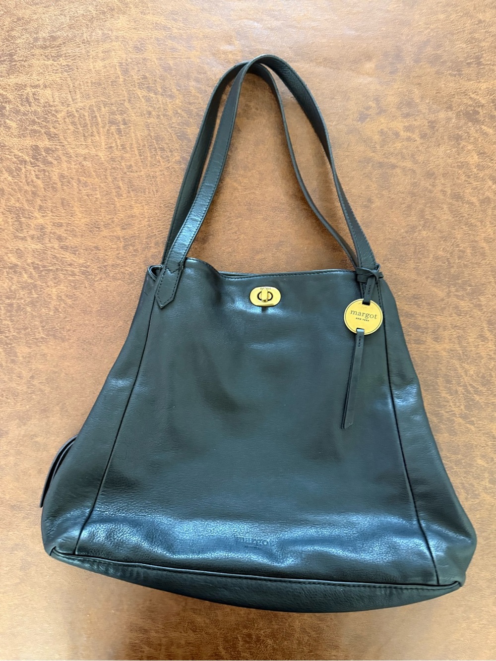 Margot New York Marcy Black Shoulder Tote